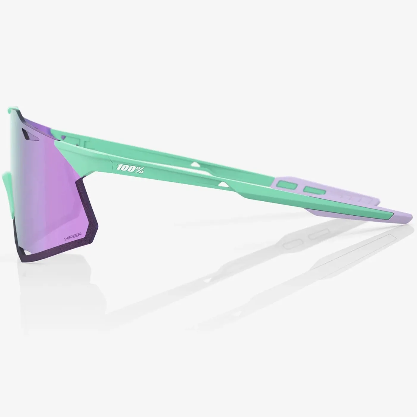 100% Hypercraft sunglasses - Soft Tact Mint HiPER Lavander Mirror