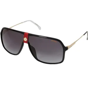 Carrera 1019/S Unisex Pilot Black/Gray Shaded 64-10-140 Sunglasses