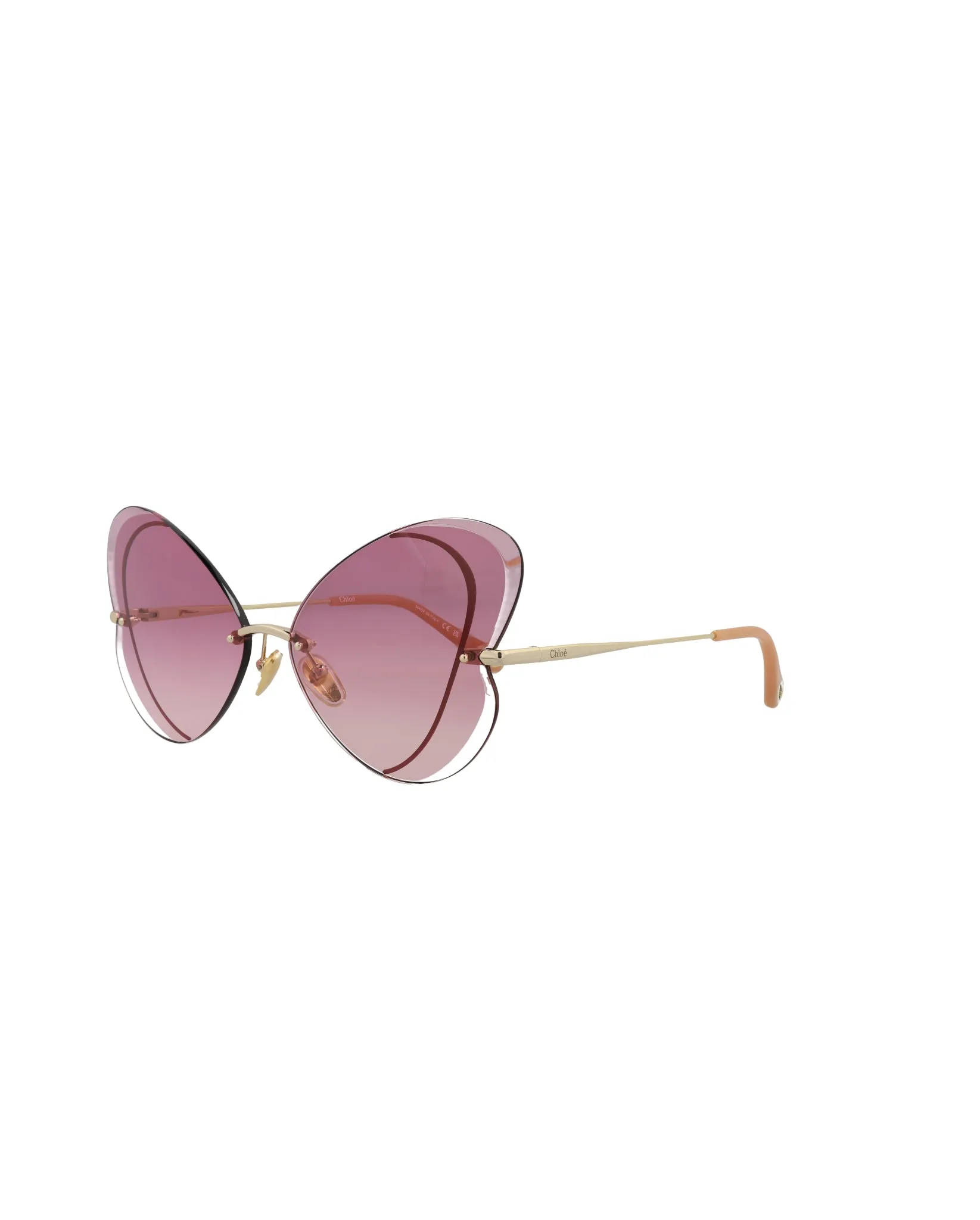 Cat Eye-Frame Metal Sunglasses