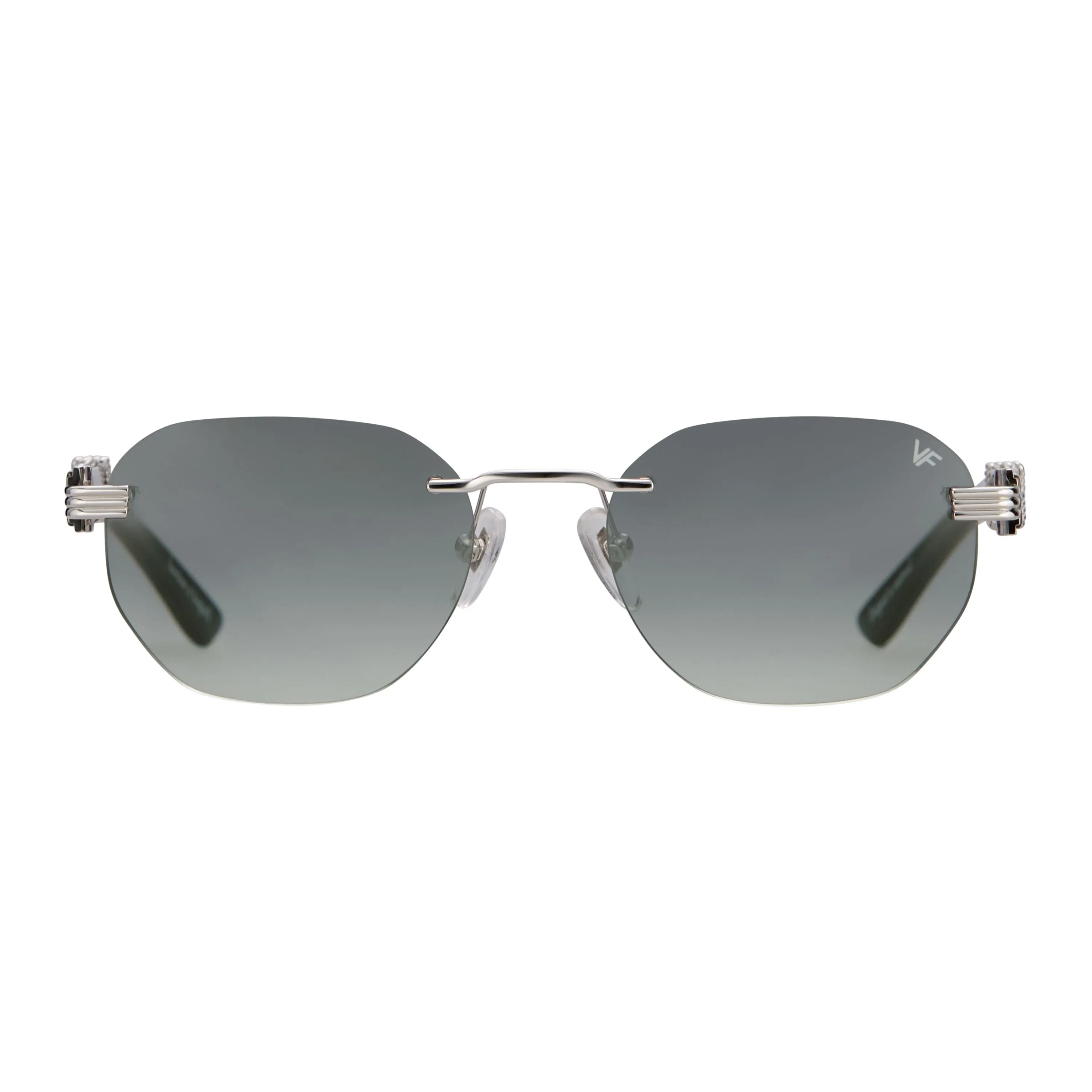Detroit Player Buffs Rimless Black Buffalo Horn 24KT White Gold