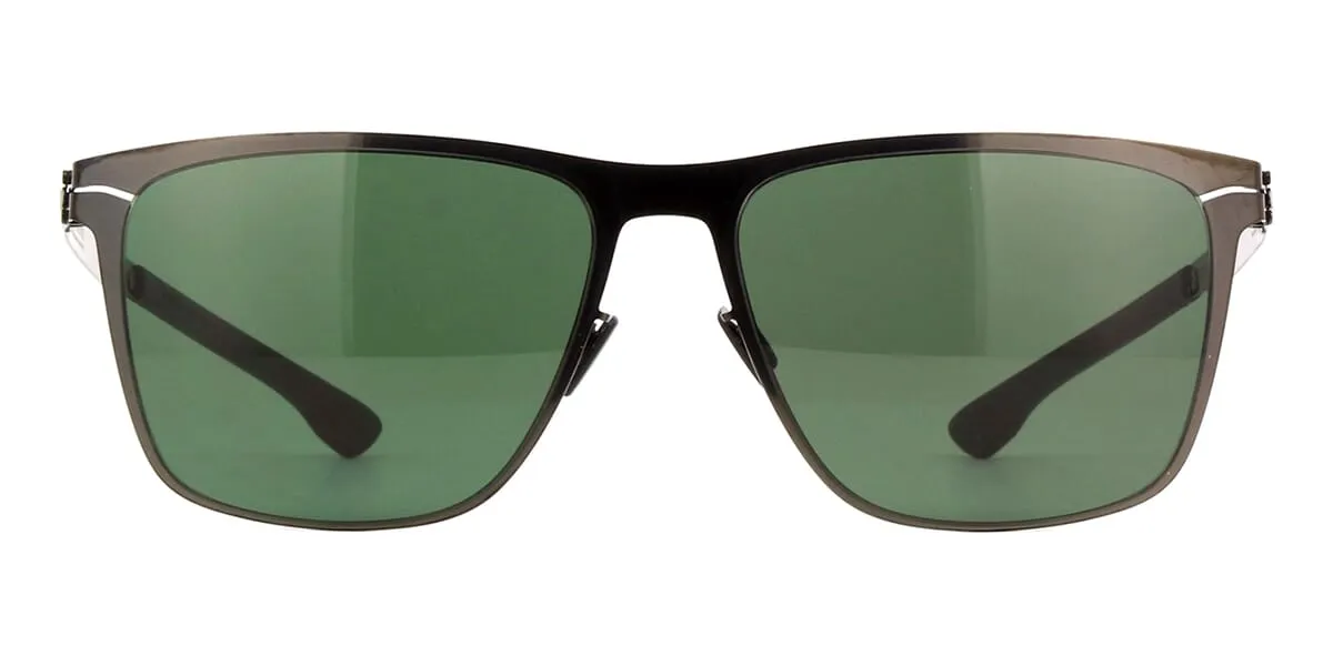 ic! berlin Charlie Gunmetal and Black with Green