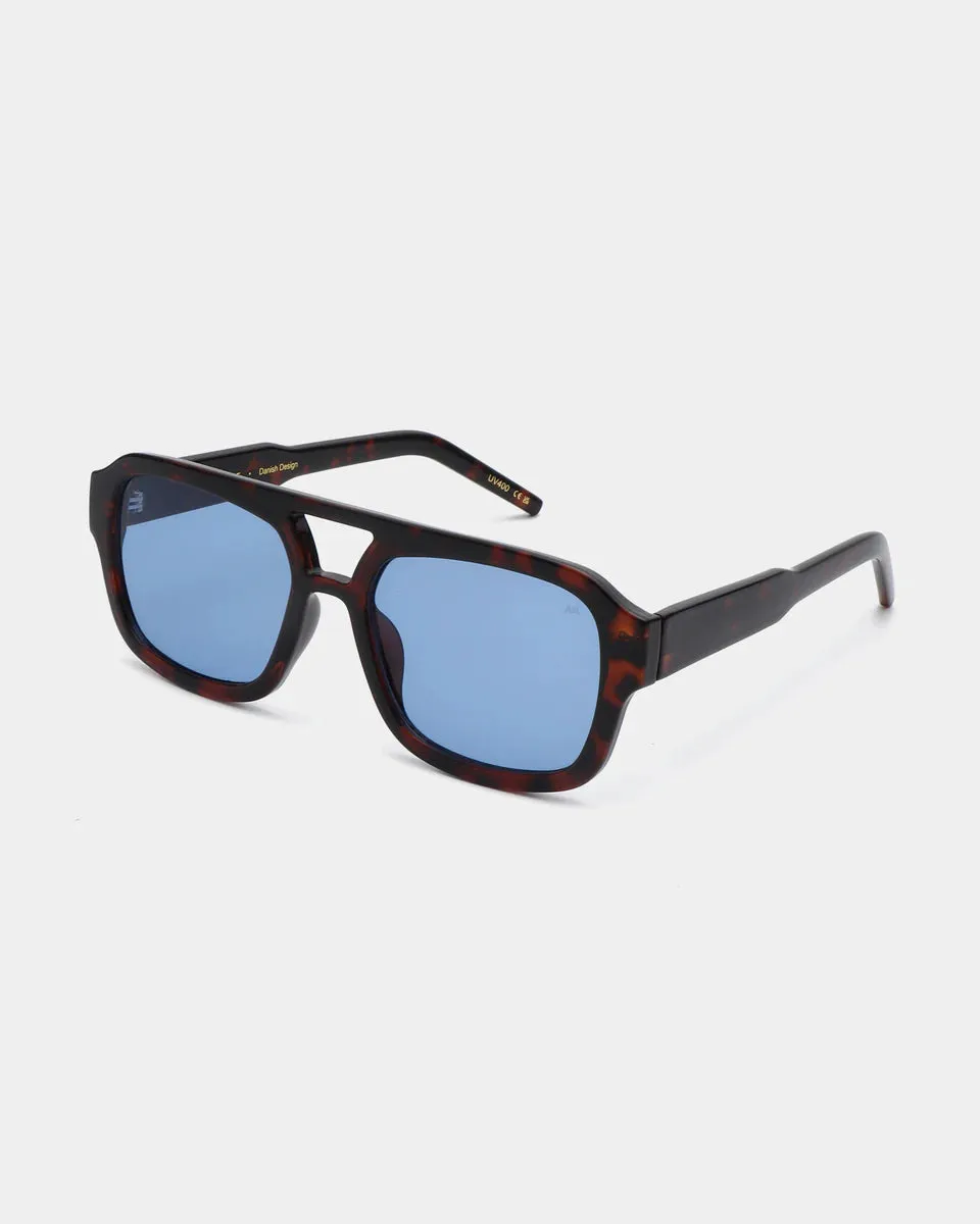 Kaya Sunglasses - Demi Tortoise (Blue Lens)