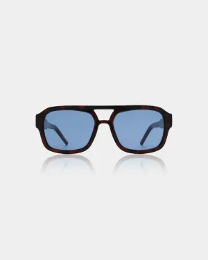 Kaya Sunglasses - Demi Tortoise (Blue Lens)