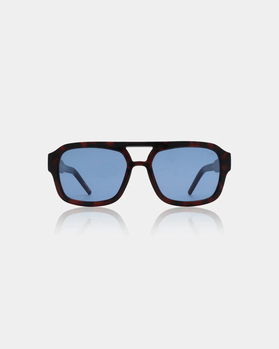 Kaya Sunglasses - Demi Tortoise (Blue Lens)