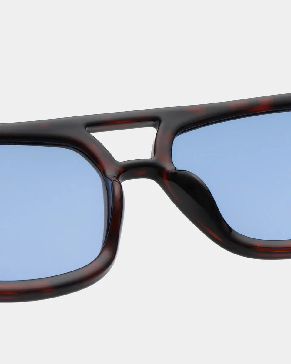 Kaya Sunglasses - Demi Tortoise (Blue Lens)
