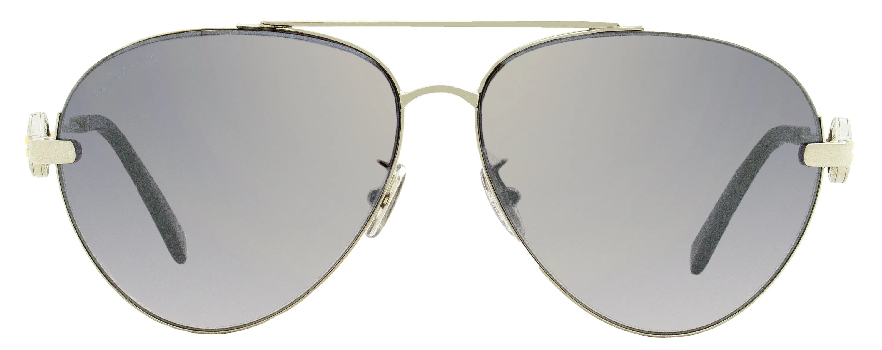 Omega Women's Pilot Sunglasses OM0031H 18C Rhodium/Black 61mm