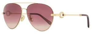 Omega Women's Pilot Sunglasses OM0031H 28U Gold/Bordeaux 61mm