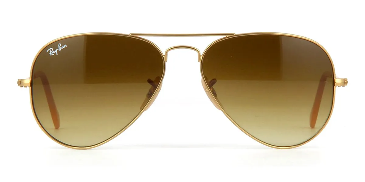 Ray-Ban Aviator 3025 112/85 Gold/Dark Brown Gradient - As Seen On Angelina Jolie & Gemma Owen