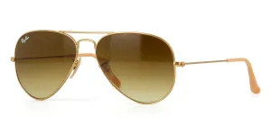 Ray-Ban Aviator 3025 112/85 Gold/Dark Brown Gradient - As Seen On Angelina Jolie & Gemma Owen