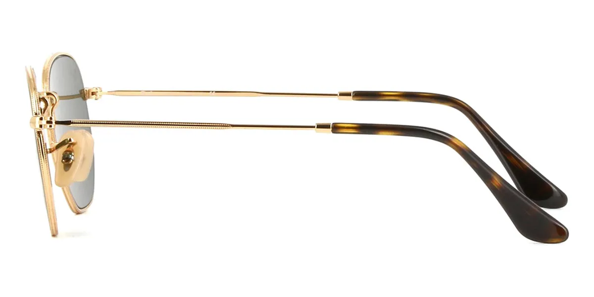 Ray-Ban RB 3548N 001 Hexagonal Gold With Flat Lenses - As Seen On Dwyane Wade & Molly-Mae