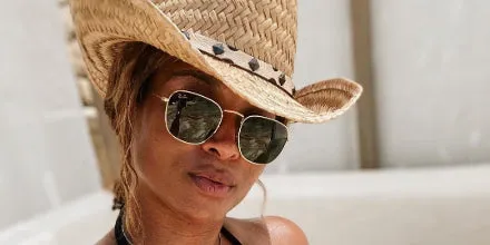 Ray-Ban RB 3548N 001 Hexagonal Gold With Flat Lenses - As Seen On Dwyane Wade & Molly-Mae