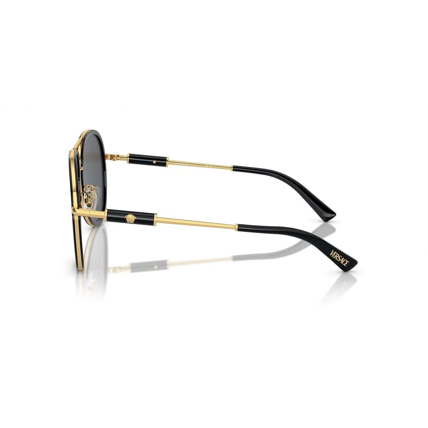 Unisex 0Ve2260 Sunglasses In Black/gold / Dark Grey