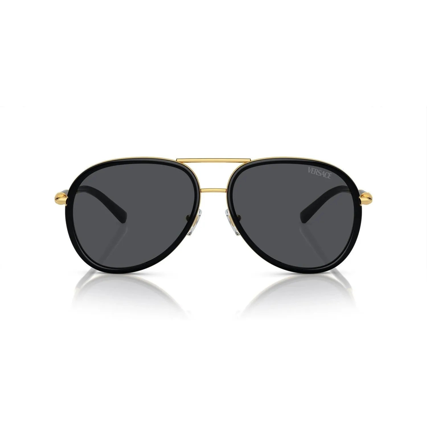 Unisex 0Ve2260 Sunglasses In Black/gold / Dark Grey