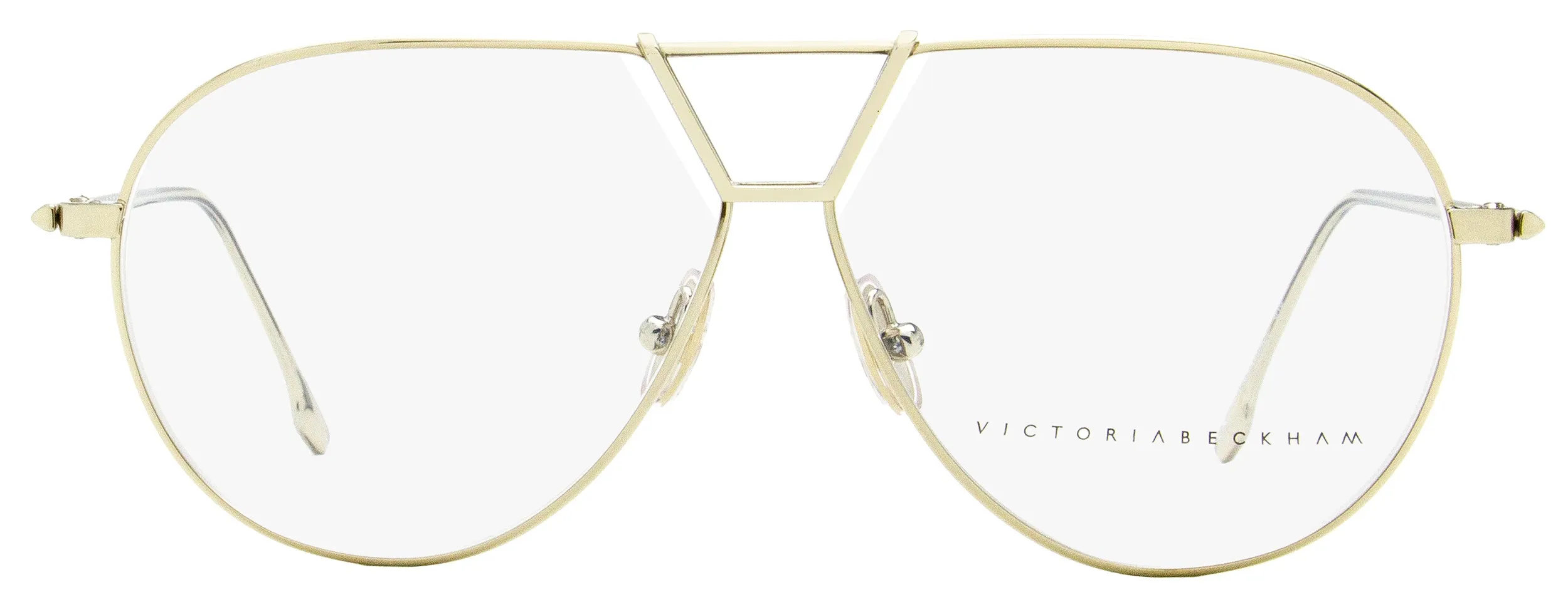 Victoria Beckham Women's Aviator Eyeglasses VB2106 714 Light Gold 58mm