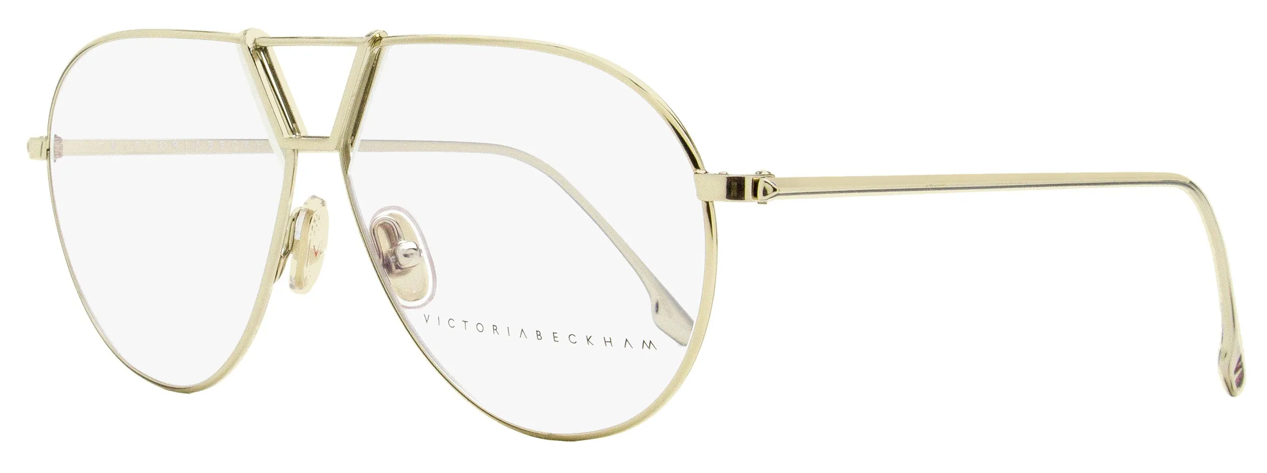 Victoria Beckham Women's Aviator Eyeglasses VB2106 714 Light Gold 58mm
